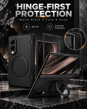 Matte Black Z Fold 8 case highlighting hinge-first protection